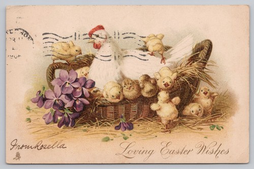 Postcard loving easter - postcard, wishes