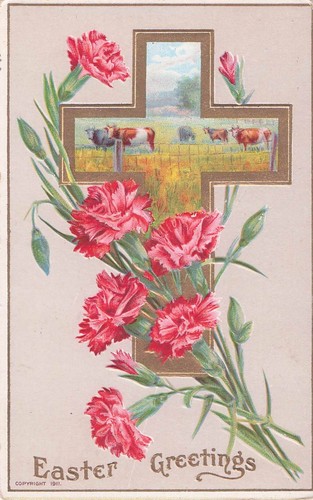 Postcard antique 1911 - , easter