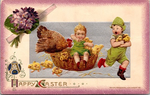 Vintage easter postcard - vintage, 2