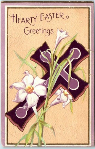 Postcard flowers and cross - flowers,