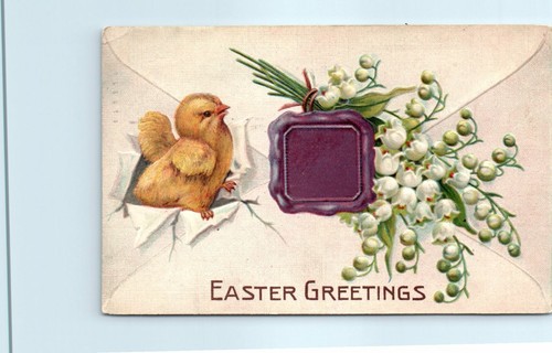 Postcard easter greetings - postcard,